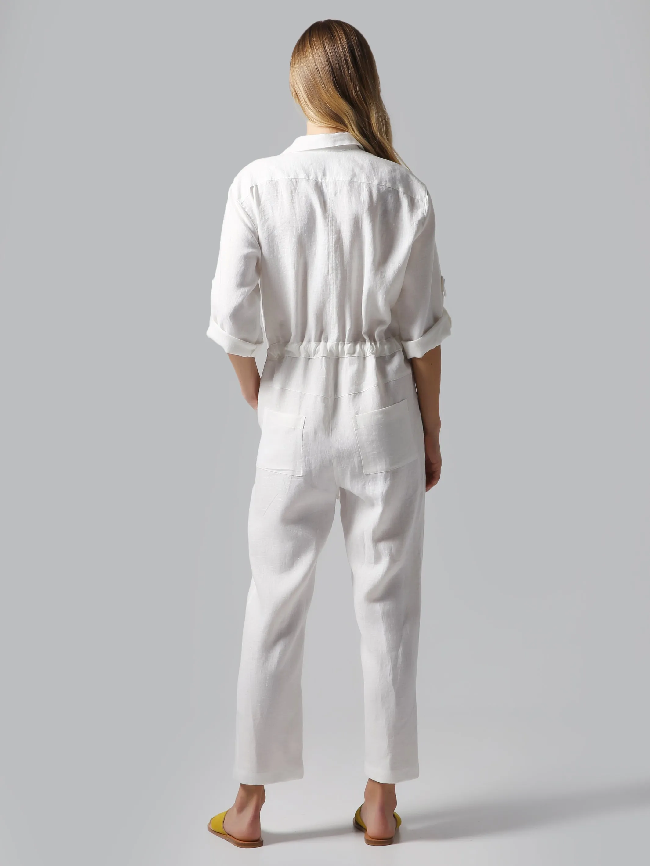 Visaltes Double Pocket Linen Jumpsuit