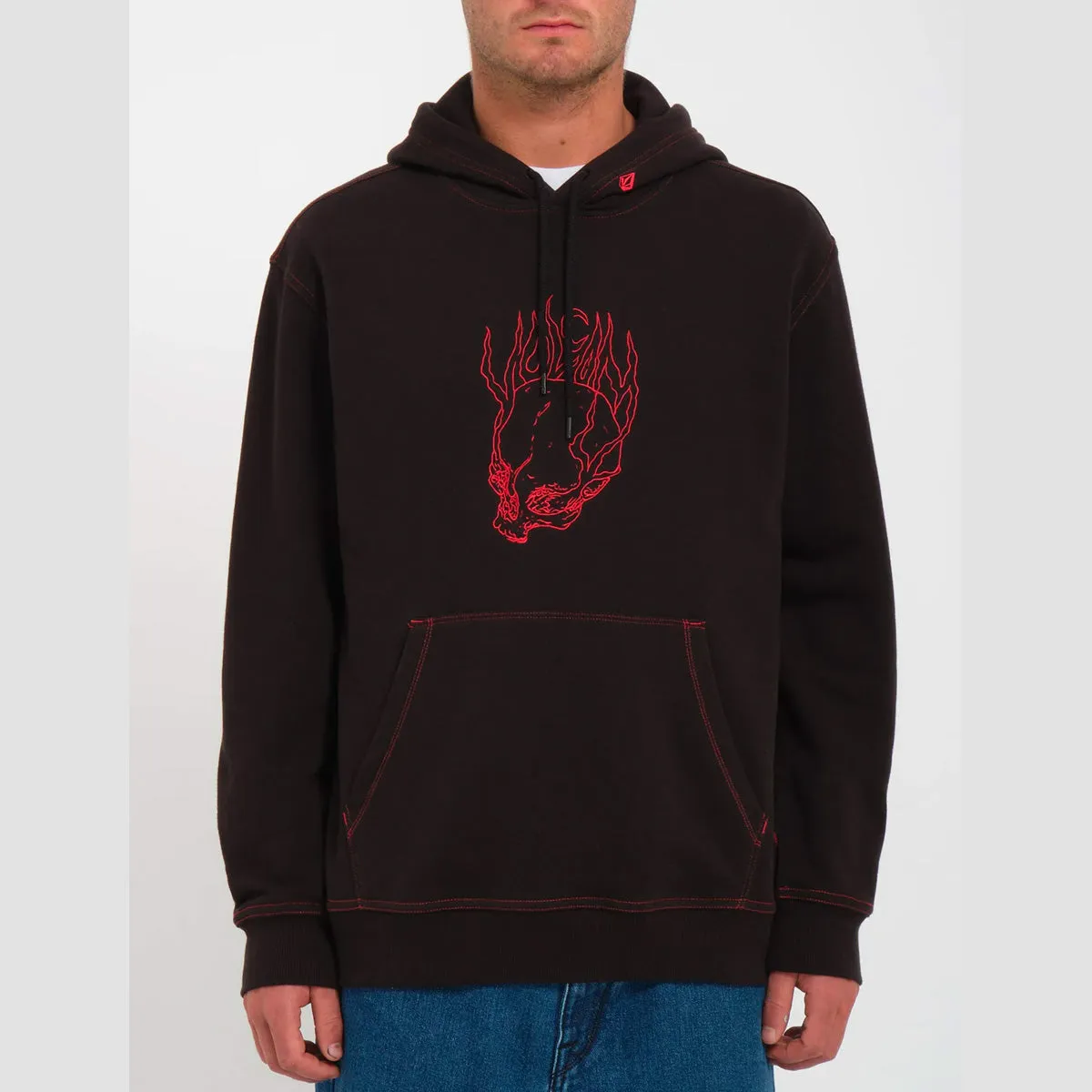 Volcom Burnher Howl At The Moon Pullover Hoodie Black