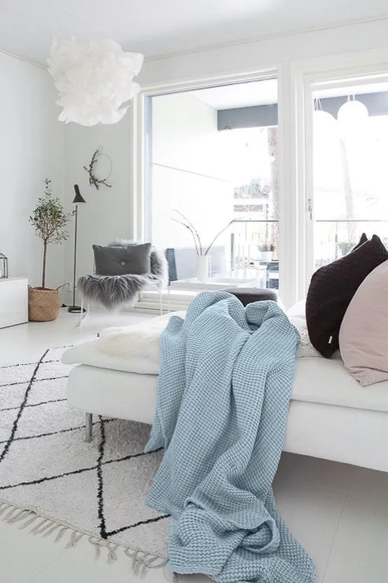 Waffle throw blanket