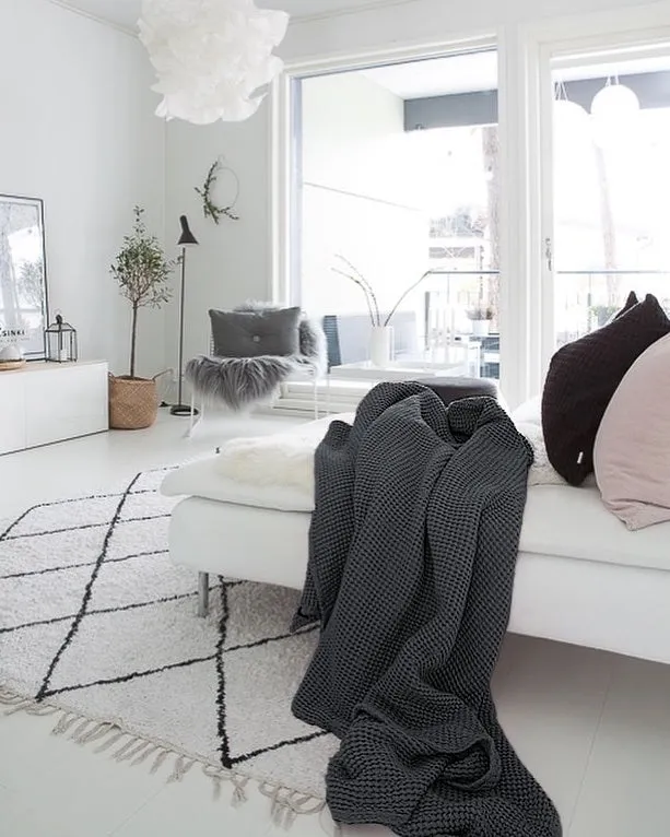 Waffle throw blanket