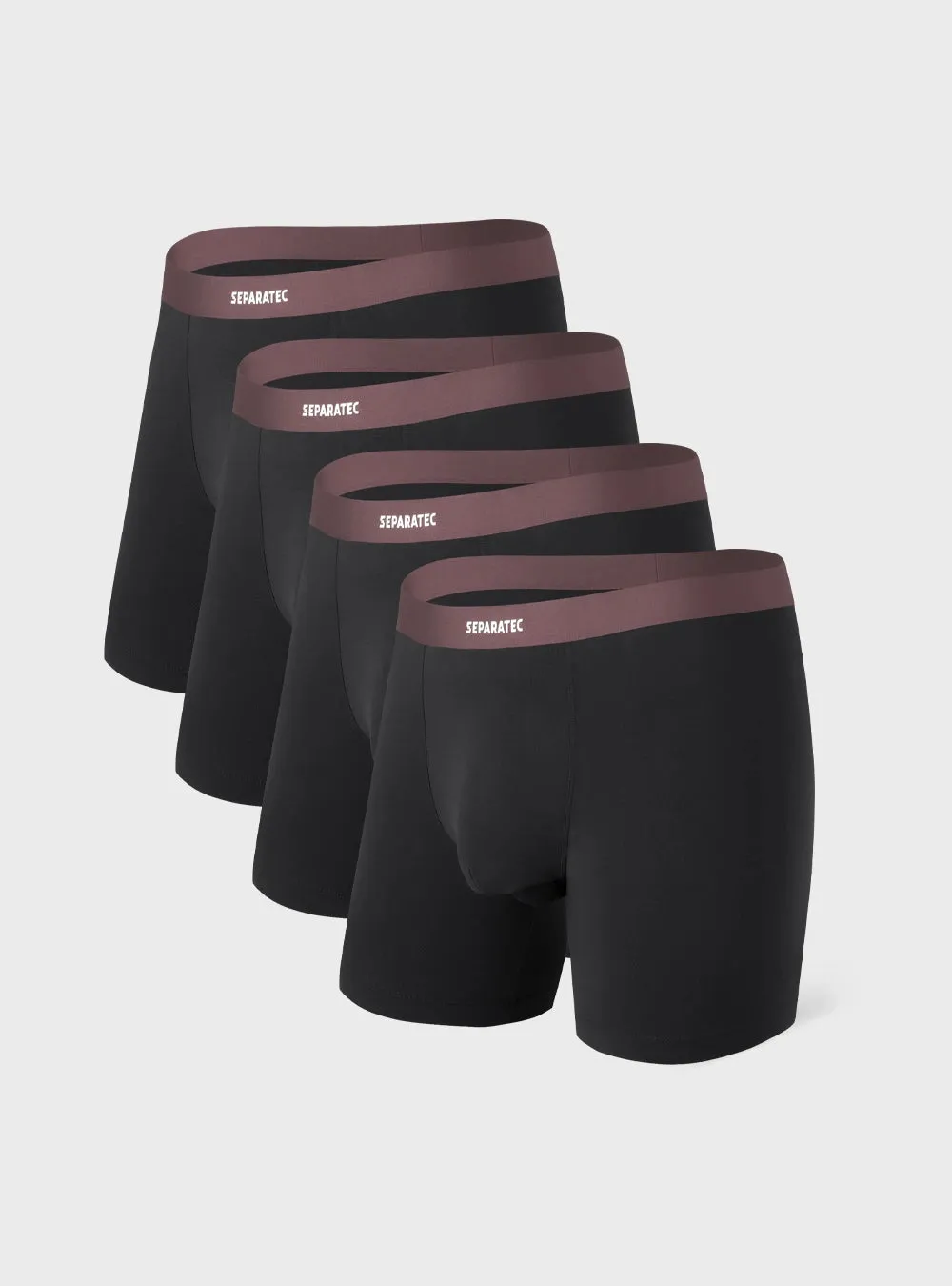 Waistfree™ Seamless Bamboo Rayon Boxer Briefs 4 Pack