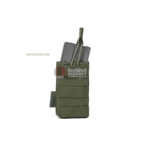 Warrior Assault Systems Single MOLLE Open M4 5.56mm Mag / Bungee Pouch - OD Green