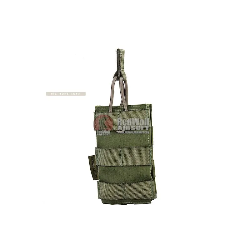 Warrior Assault Systems Single MOLLE Open M4 5.56mm Mag / Bungee Pouch - OD Green
