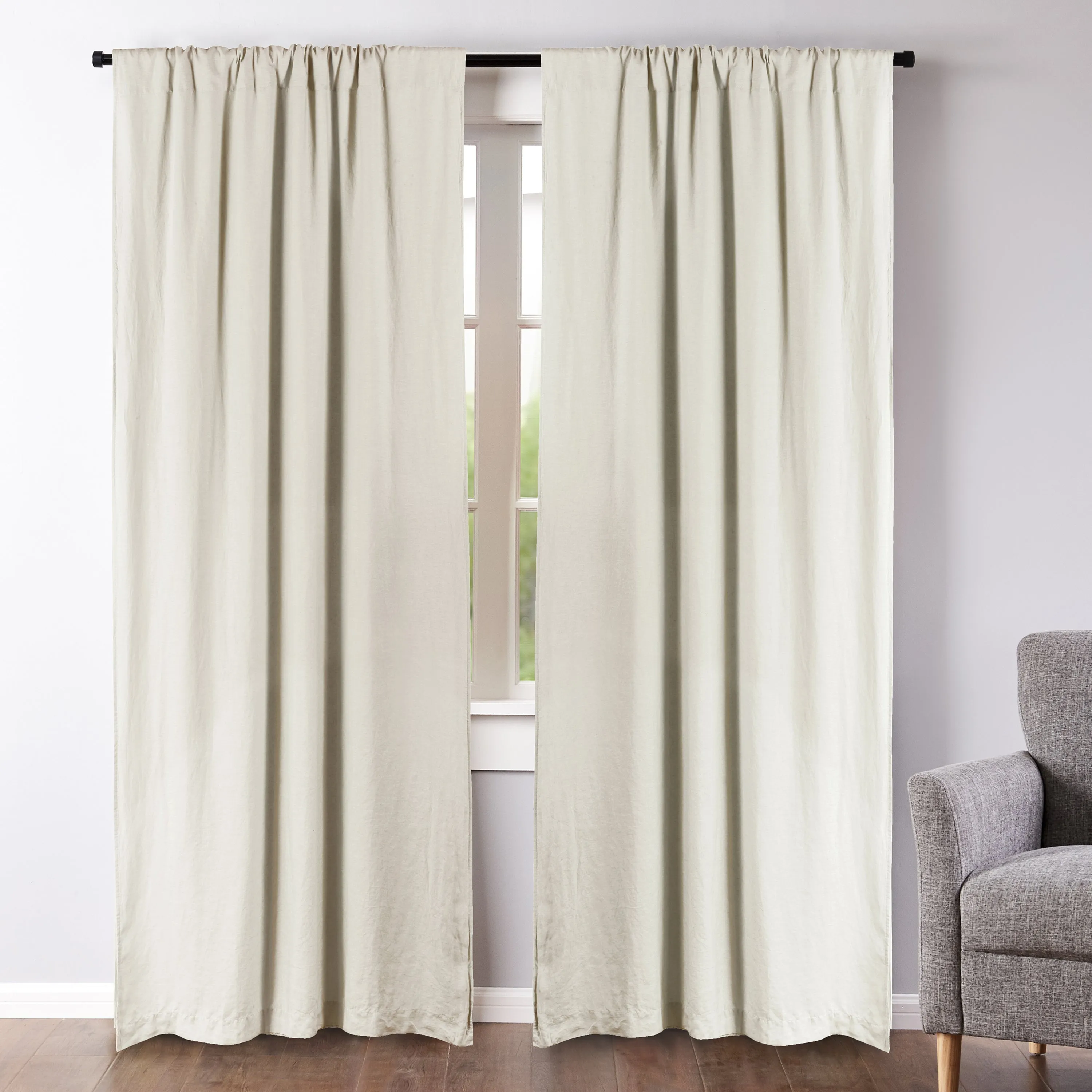 Washed Linen Drape Panel - Set of 2