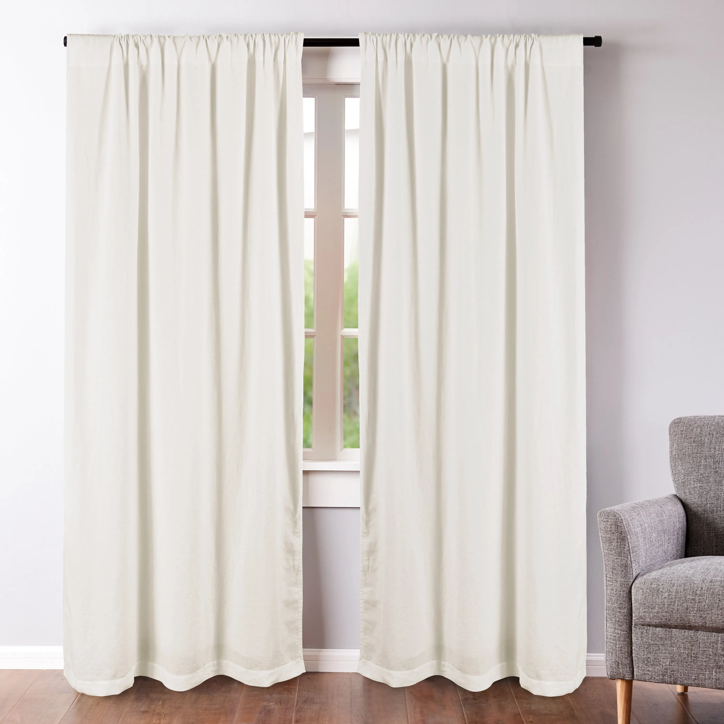 Washed Linen Drape Panel - Set of 2