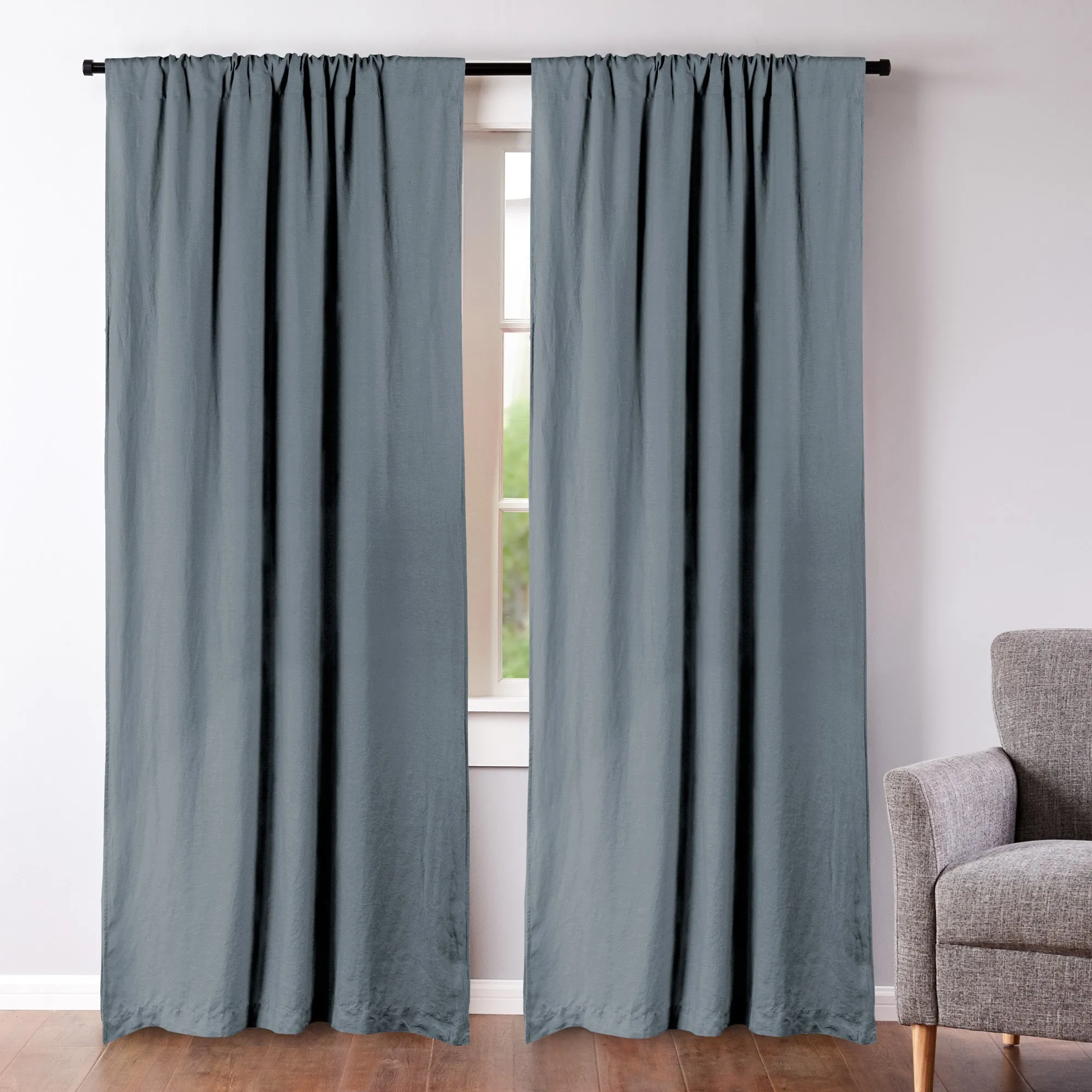 Washed Linen Drape Panel - Set of 2
