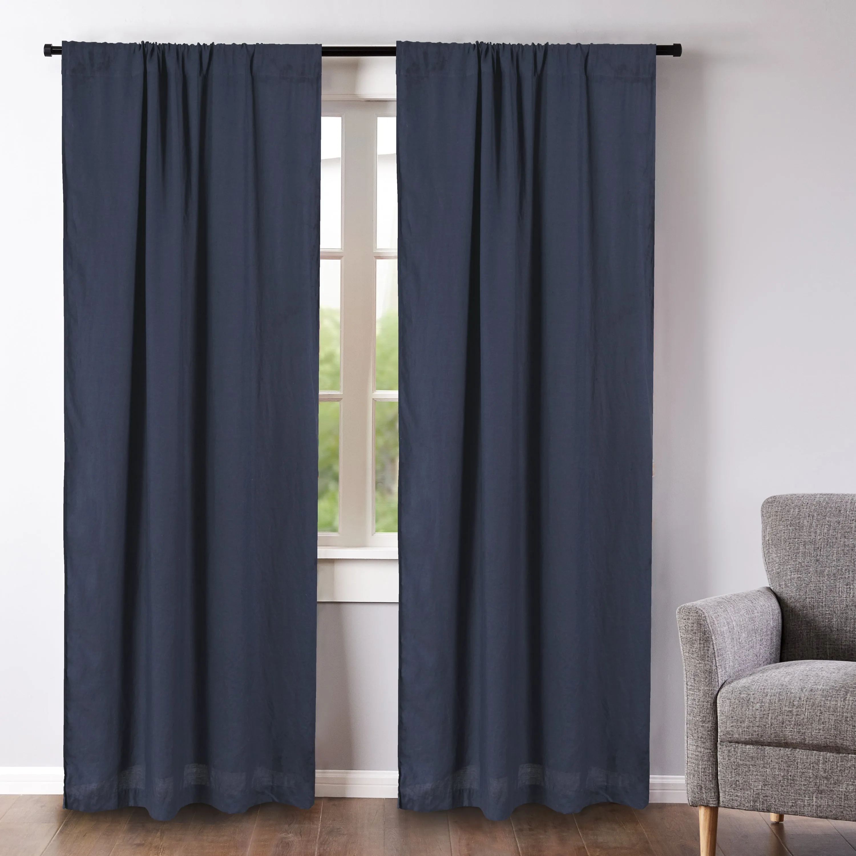 Washed Linen Drape Panel - Set of 2