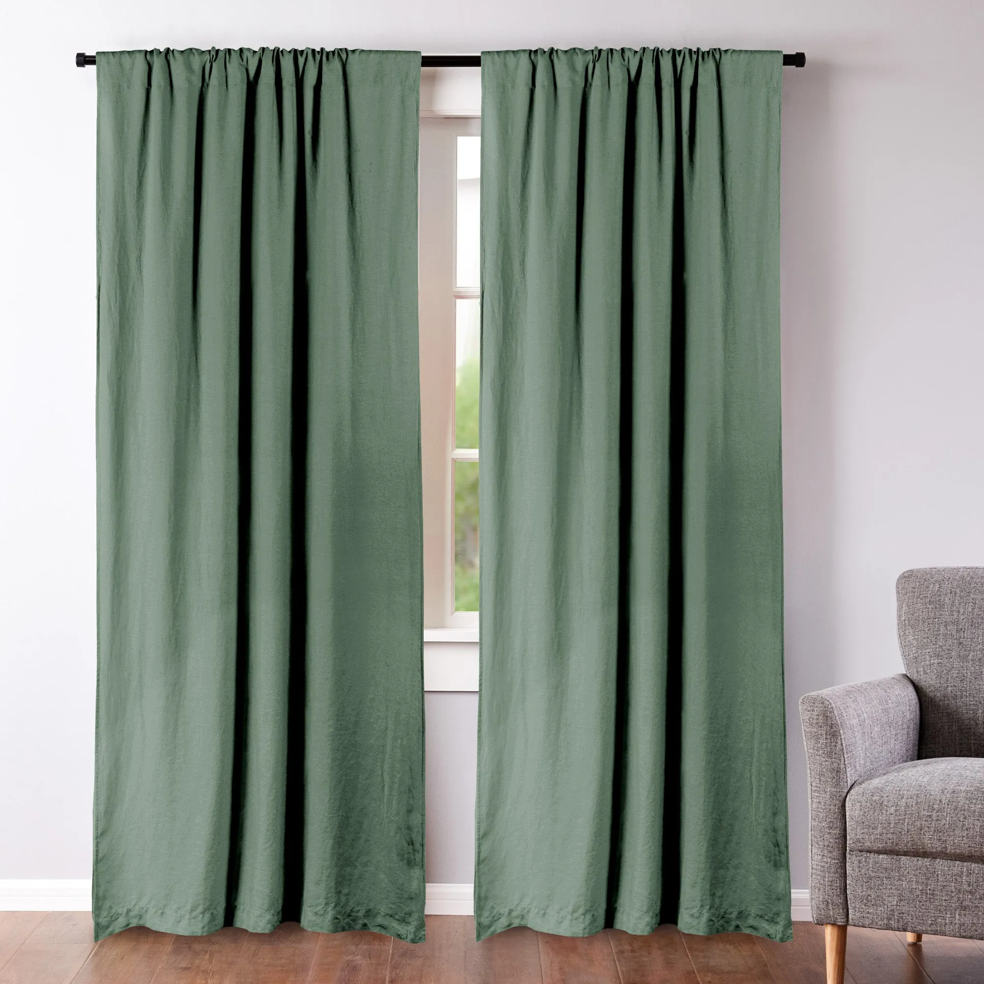 Washed Linen Drape Panel - Set of 2