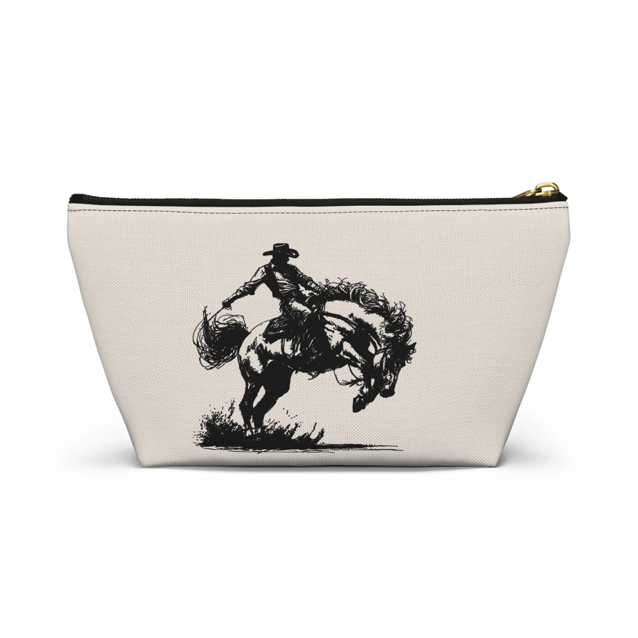 Western-Themed Accessory Pouch - Sunset Ridge & Cowboy Designs