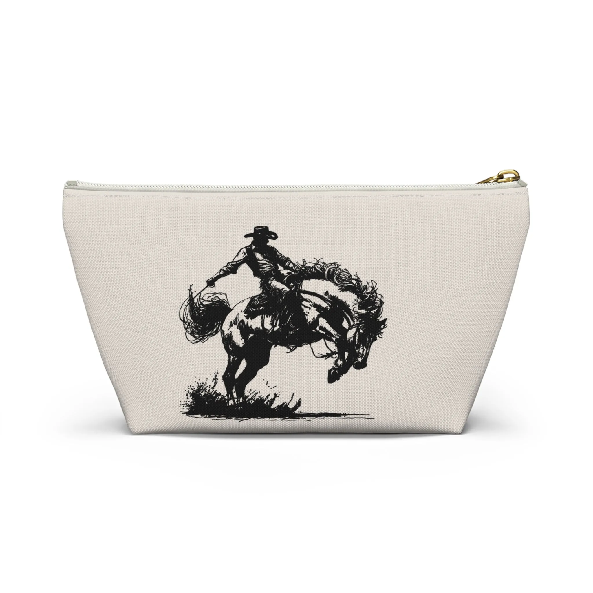 Western-Themed Accessory Pouch - Sunset Ridge & Cowboy Designs
