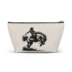 Western-Themed Accessory Pouch - Sunset Ridge & Cowboy Designs