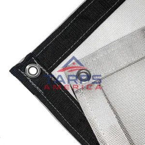 White 8 oz. Medium Duty Vinyl Coated Mesh Tarp by ShadeMax®