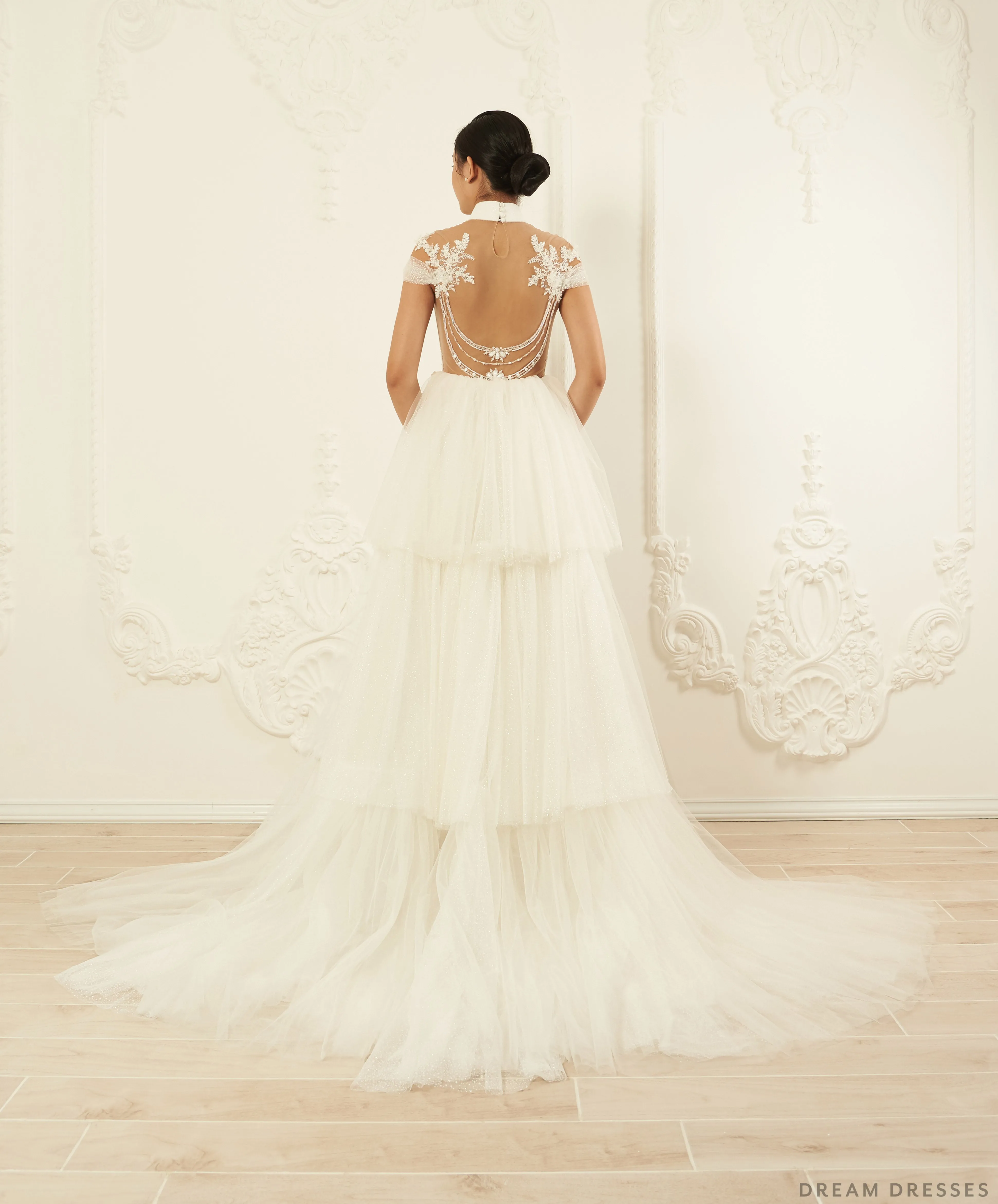 White Bridal Ao Dai | Modern Vietnamese Wedding Dress (#ILIANA)