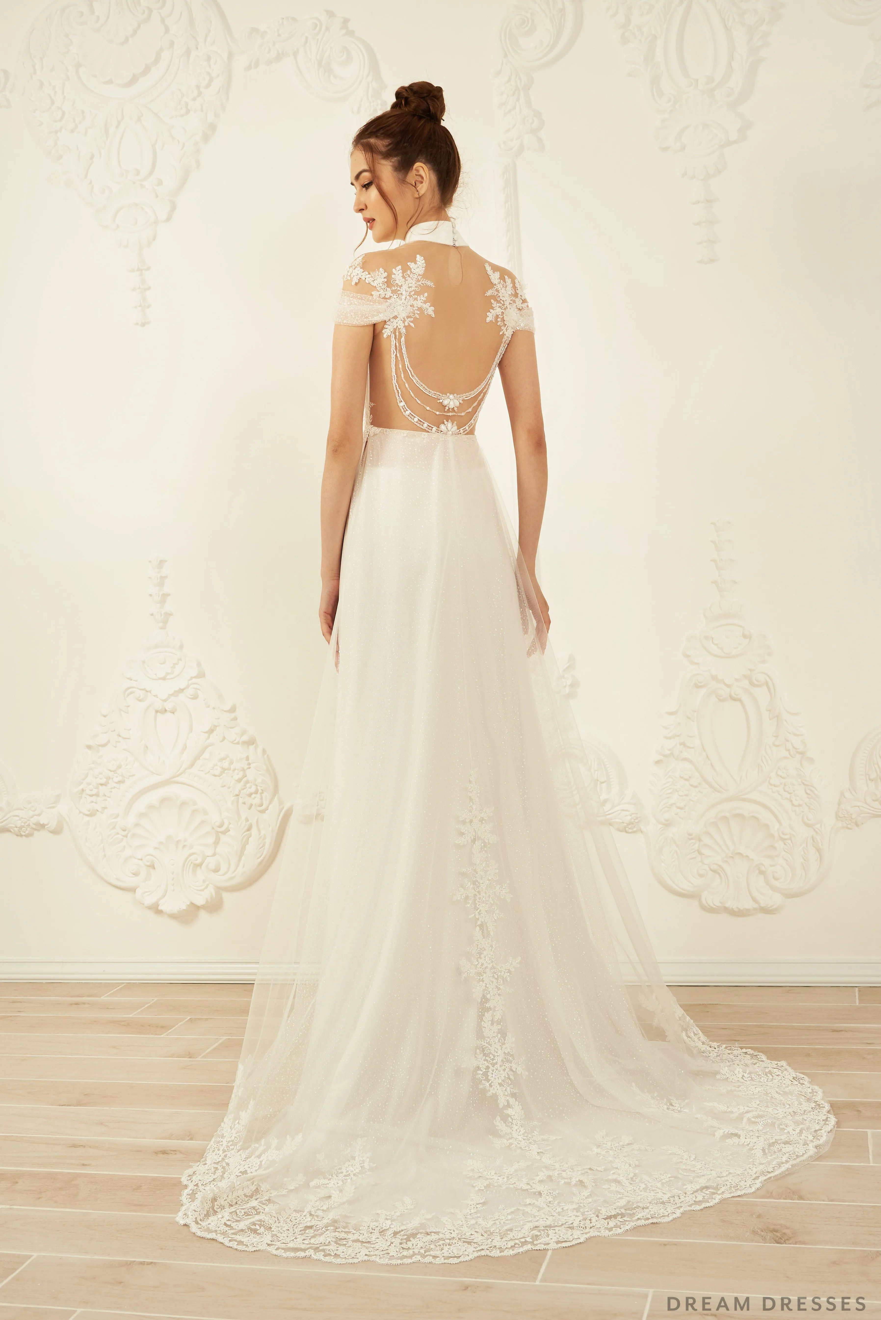 White Bridal Ao Dai | Modern Vietnamese Wedding Dress (#ILIANA)