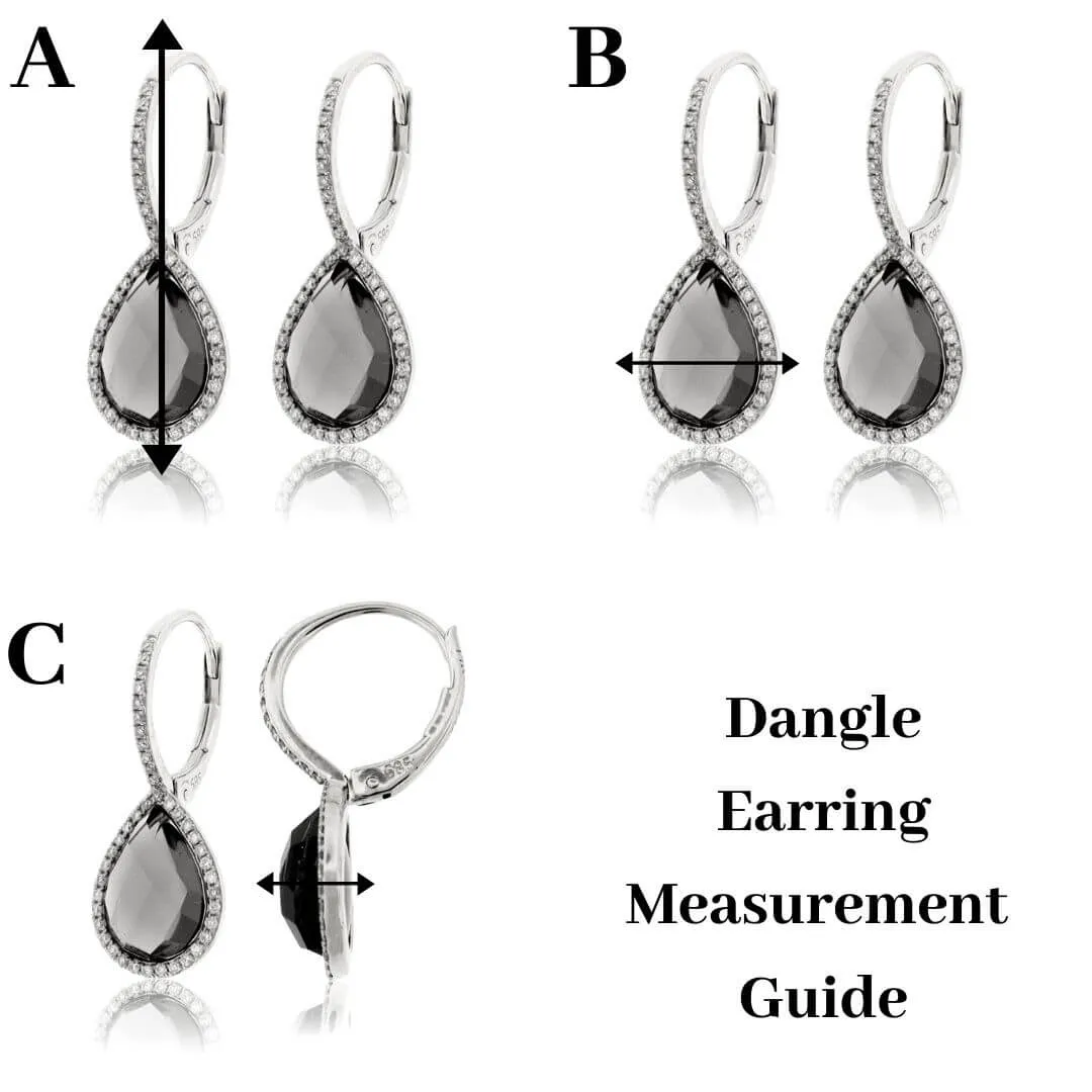 White Gold Small Tendril Anti Clastic Earrings