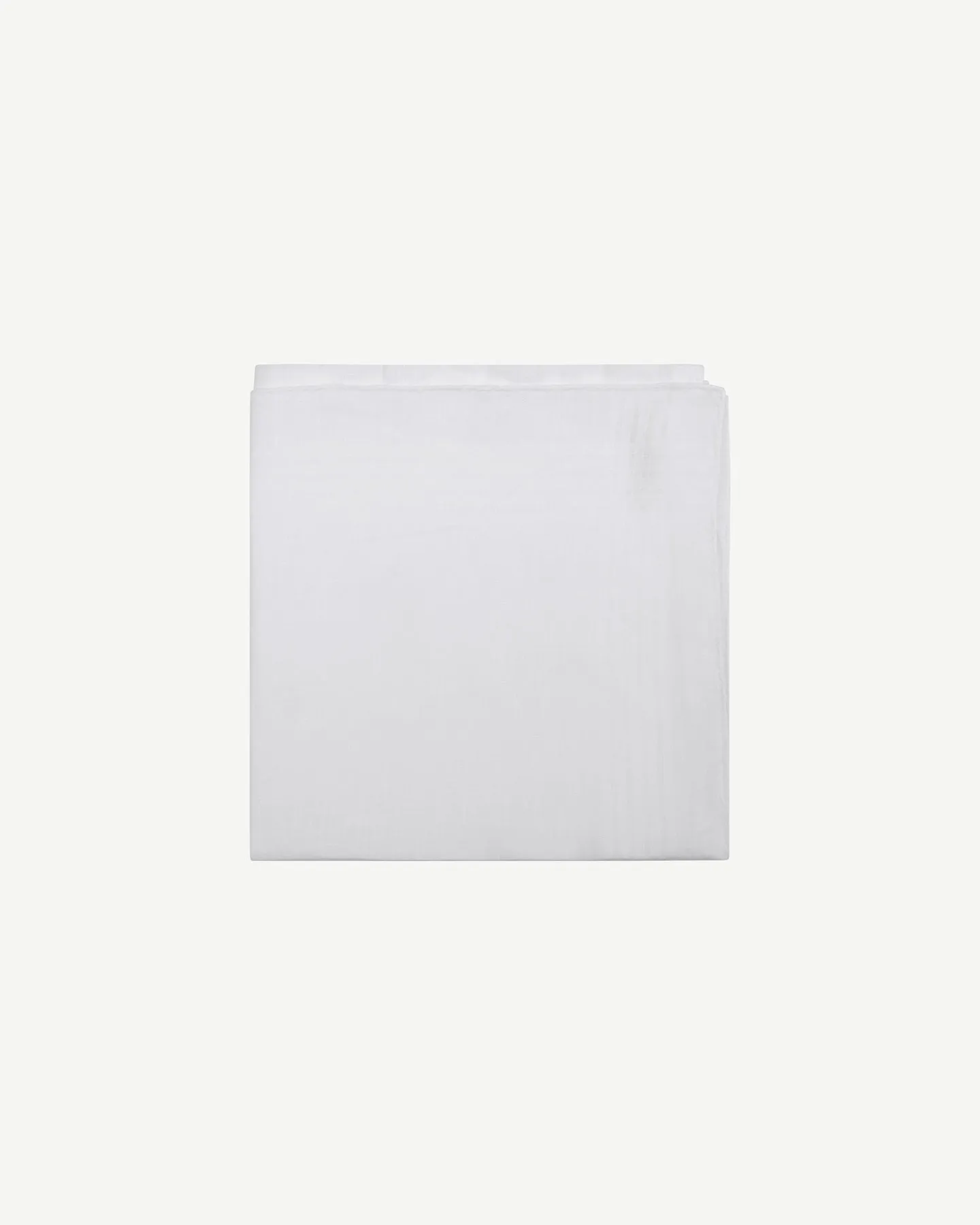 White Linen Handkerchief | Handrolled