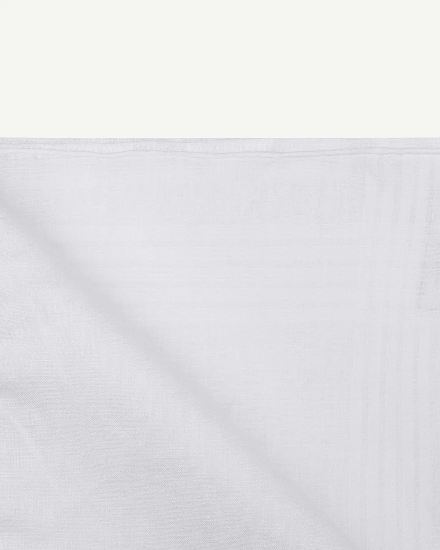 White Linen Handkerchief | Handrolled