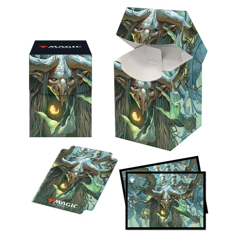 Willowdusk, Essence Seer, Strixhaven Commander PRO 100  Deck Box and 100ct Sleeves Featuring Witherbloom