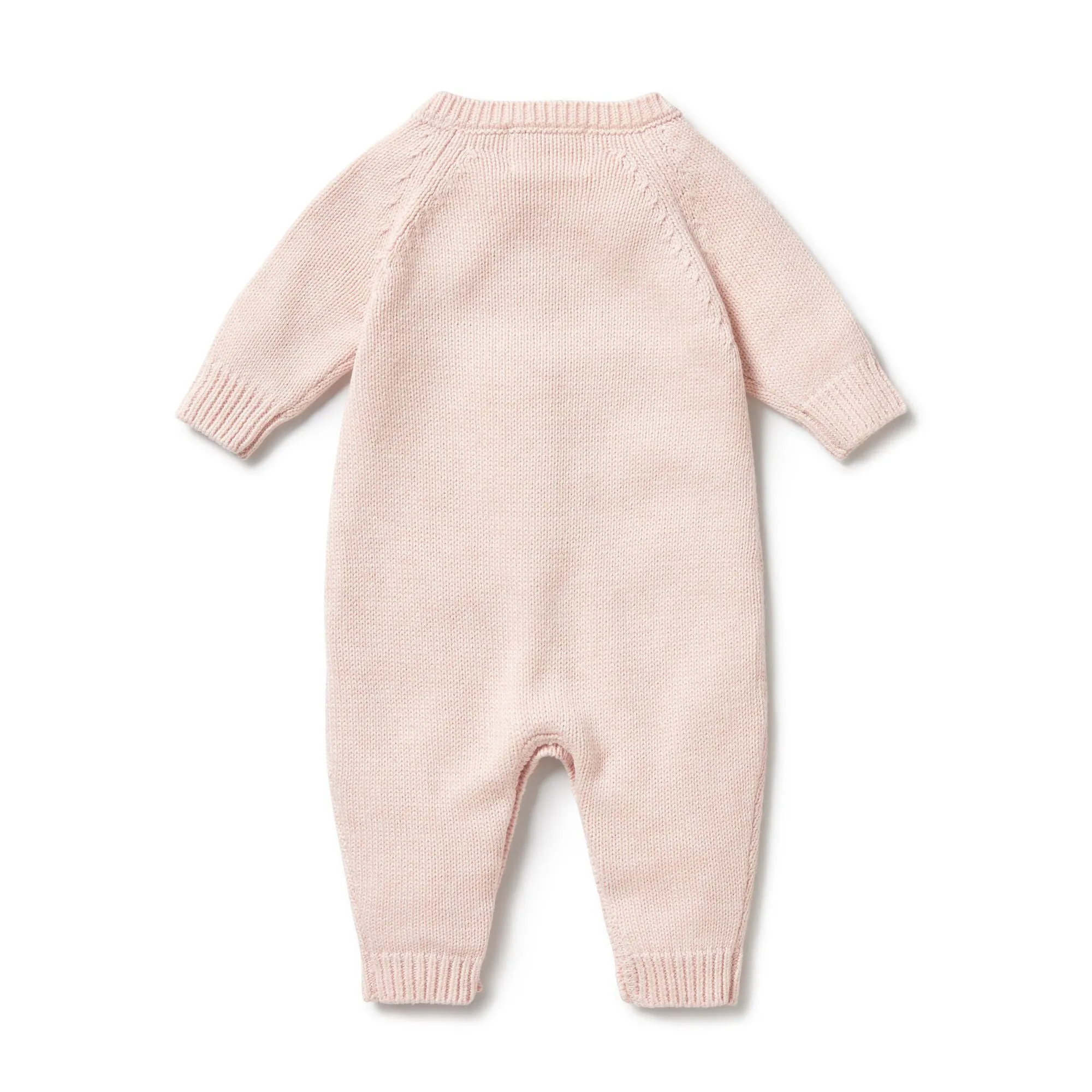 Wilson   Frenchy Knitted Cable Growsuit - Pink