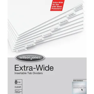 Wilson Jones Oversized Insertable Tab Dividers