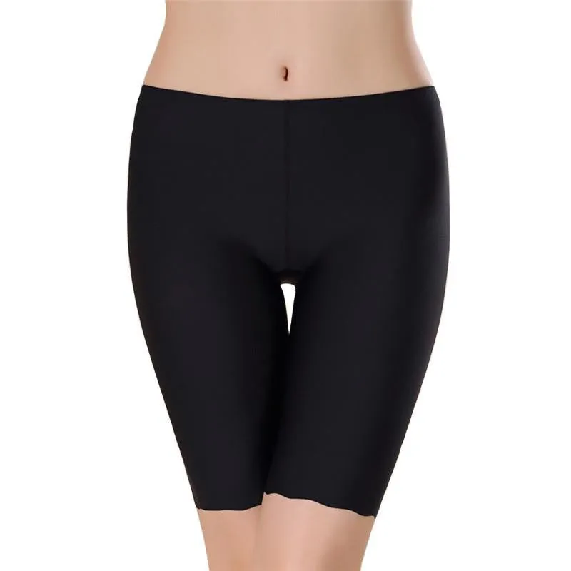 Women Boyshorts Pants Ice Silk Seamless Short Women Five Black Silk Safety Pants Women Silk Ice Safety Underwear Boxer