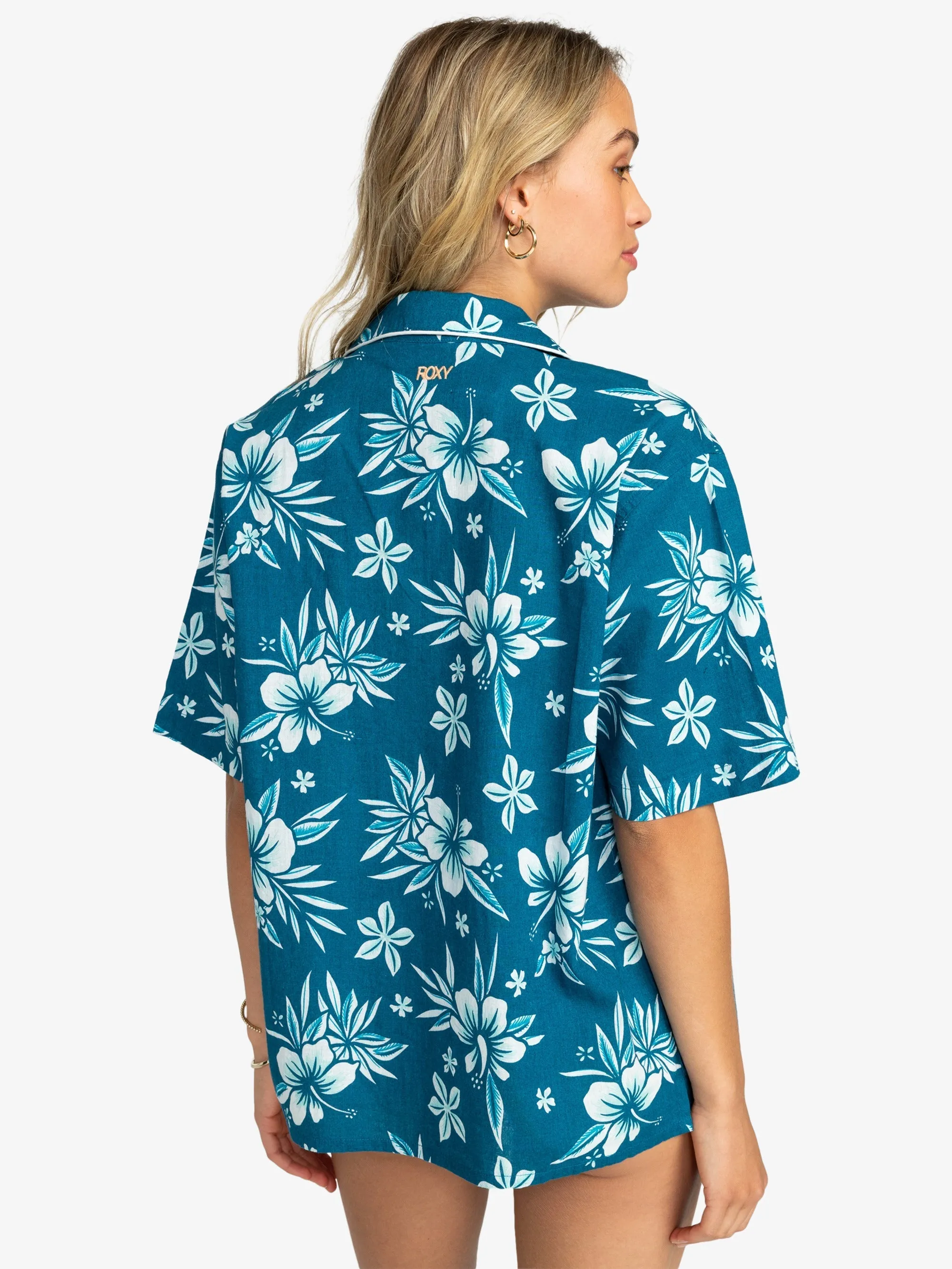 Womens Mai Tai Button Up Short Sleeve Shirt