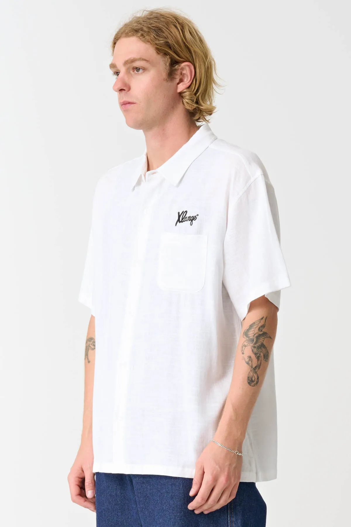 XL DICE EMB SHIRT - WHITE
