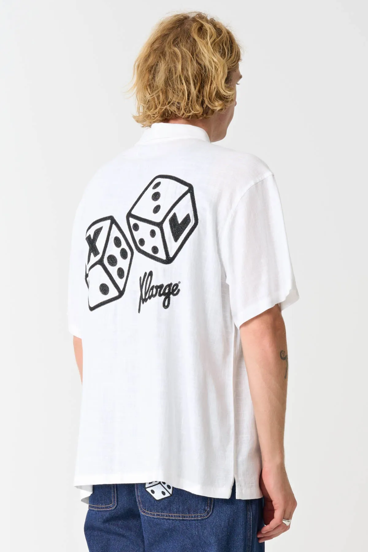 XL DICE EMB SHIRT - WHITE