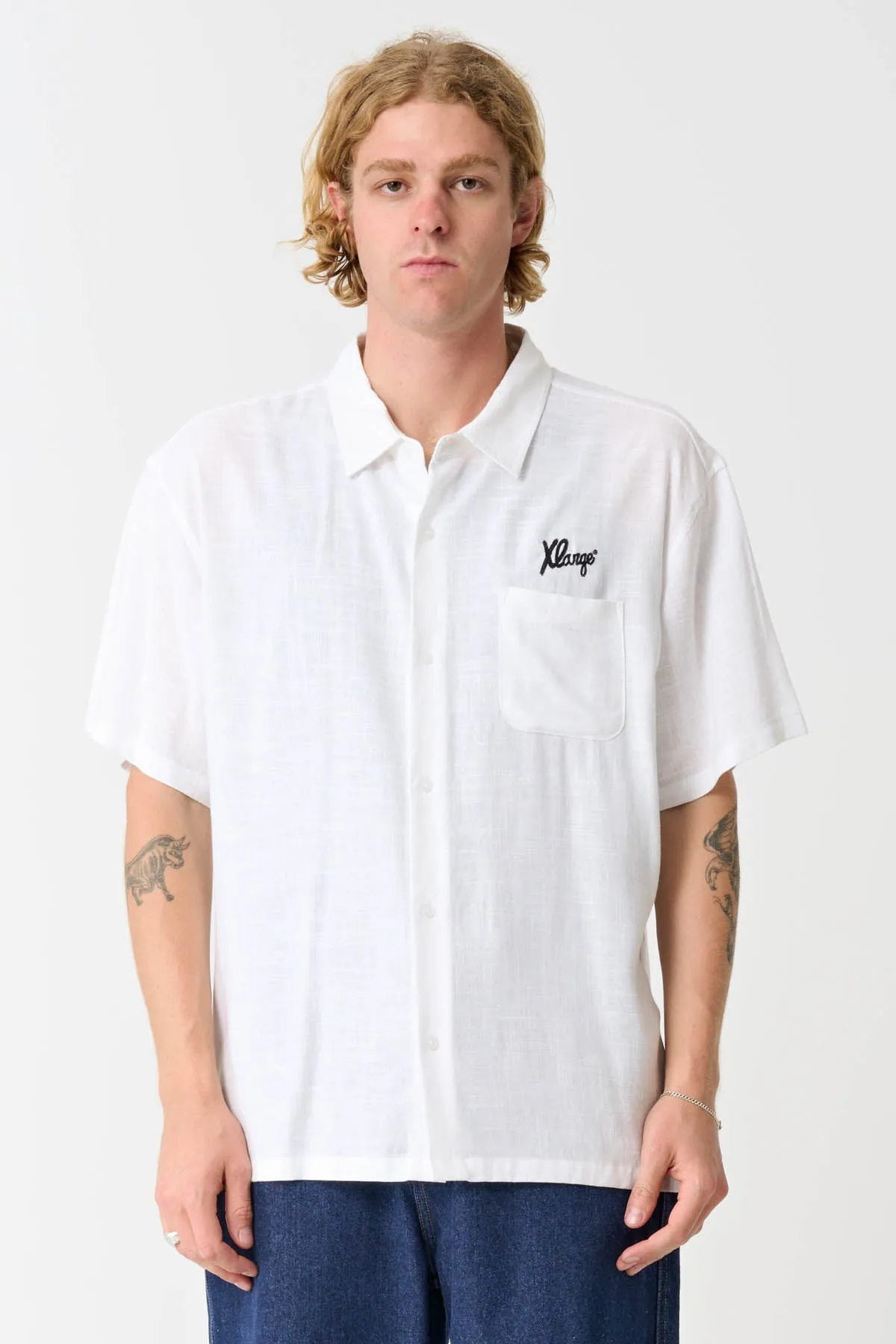XL DICE EMB SHIRT - WHITE