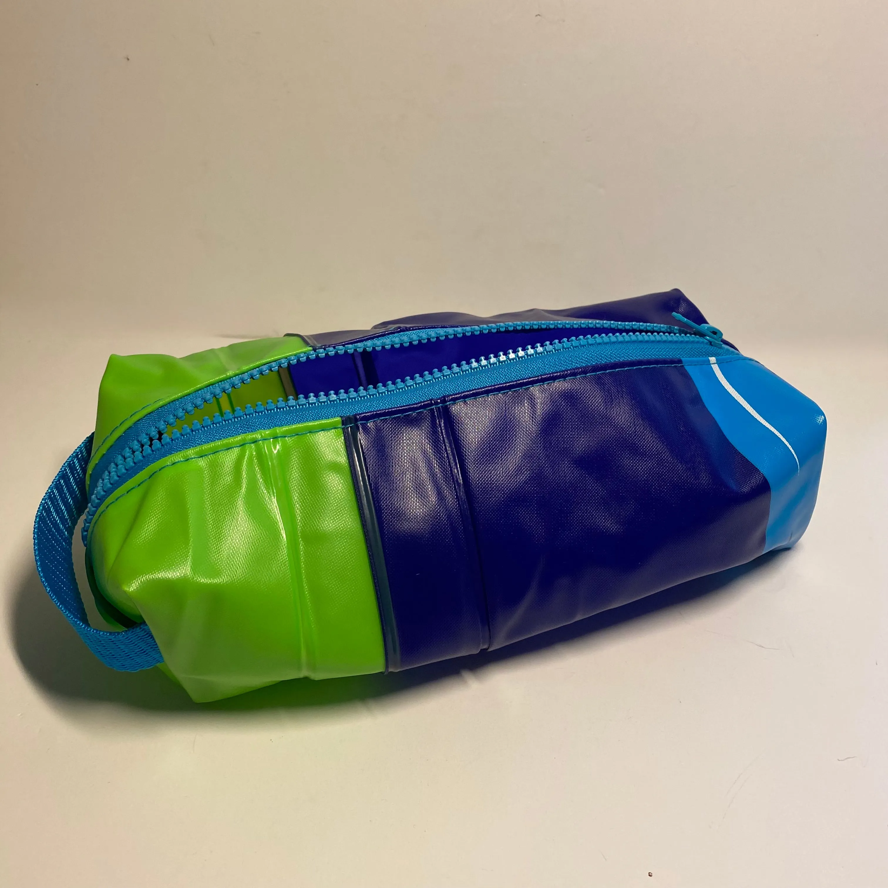 Zipper Box Pouch or Wash bag - recycled inflatables