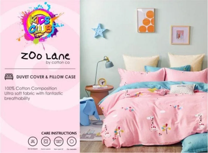 Zoo Lane Cotton Kids Club Duvet Covers Set